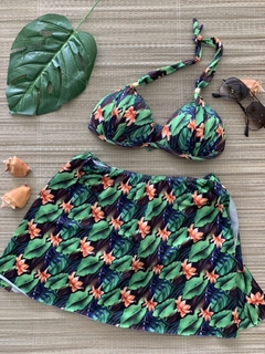 CONJ BIQUINI COM SAIA VERDE (M) - comprar online
