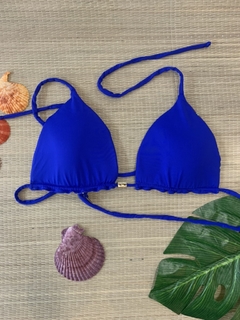 TOP CORTININHA DUPLA FACE C/ PING AZUL ZIGZAG - comprar online