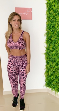 CALCA LEGGING FUSO SUPLEX - Est Oncinha Rosa (M-G)