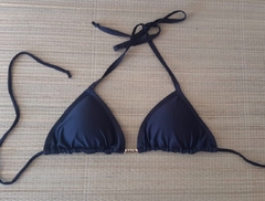 TOP CORTININHA PRETO PINGENTE