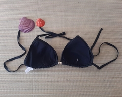 TOP CORTININHA PRETO COM PINGENTE - comprar online