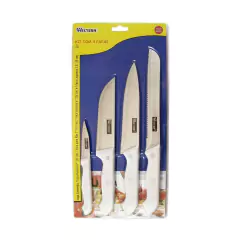 Facas de Inox com Cabo de Plástico Branco Bianco 4 peças - comprar online