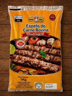 Espeto de Carne Bovina Churragrill 1Kg