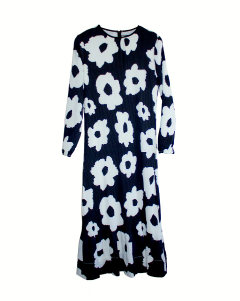 Vestido Pleated Flower