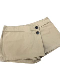 Falda pantalón beige - comprar online