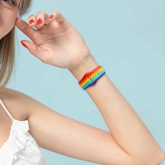 Pulseira Silicone Multicolor Arco-Íris Compatível Apple Watch 44mm - comprar online