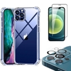 Capa Anti Quedas iPhone 12 Pro + Película Vidro 3D + Película de Câmera