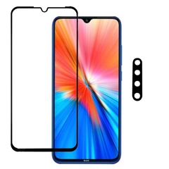 Kit Película de Vidro 3D Full Cover para Xiaomi Redmi Note 8 2021 + Película de Câmera