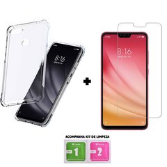 Capa Case Capinha Anti Impacto Xiaomi Mi 8 lite + Película Vidro Temperado - ENCAPAR