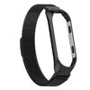 Pulseira Preta Metal Imã Xiaomi Mi Band 4 + Película Gel Flexível