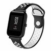 Pulseira Furadinha Duas Cores 20mm Xiaomi Amazfit Bip - Preto Furo Branco