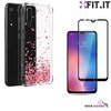 Capa Capinha Chuva de Corações Heart Xiaomi Mi 9 Se + Película 5D Nano