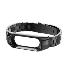 Pulseira Aço Metal Elos Luxo Xiaomi Mi Band 3 4 - Preta - comprar online