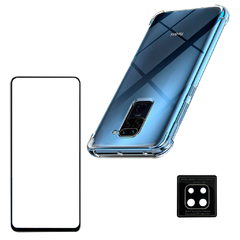 Capa Anti Shock Redmi Note 9 + Película 3D + Película Câmera
