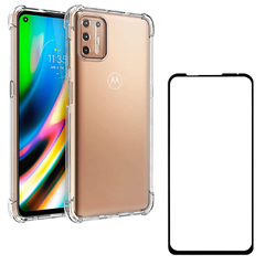 Capa Anti Impacto Moto G9 Plus + Película Vidro 3D + Película de Câmera - ENCAPAR - Capas de Proteção de A a Z
