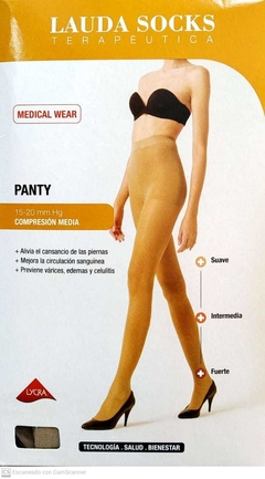 Medias Lauda Socks Panty compresión 15-20 mm Hg