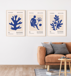 TRIPTICO MATISSE - Azul - comprar online