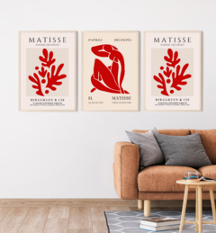 TRIPTICO MATISSE - Rojo - comprar online
