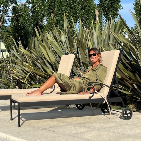 Reposera Cannes con colchoneta