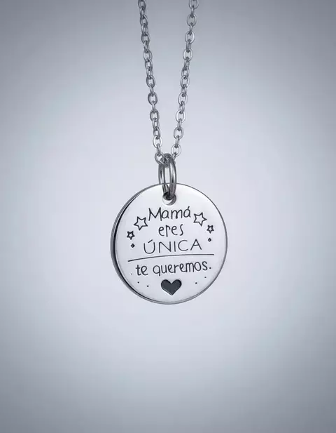 COLLAR MAMÁ ERES ÚNICA, TE QUEREMOS - comprar online