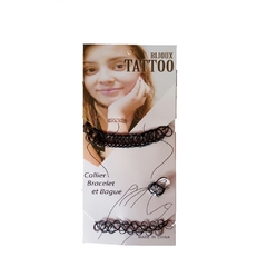 Colar coleira tatoo choker kit completo