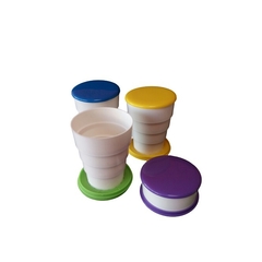 Copo retrátil plástico kit com 6 unidades
