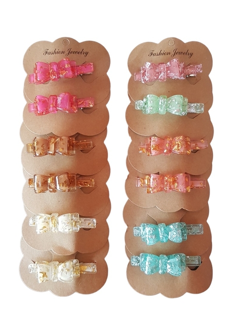 Prisilia de cabelo bico de pato laço kit com 12 pçs