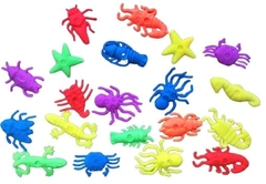 Bichinho cresce na agua animais marinhos em gel 24 pçs enfeite - comprar online