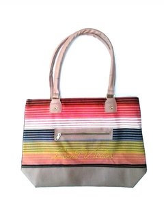 Bolsa quadrada listrada