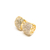 Brinco folheado a ouro 18k argola larga 10 fileiras de zircônias
