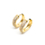 Brinco argola bananinha 5 fileiras de zircônias