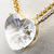 Conjunto Coração Cristal Facetado Folheado a Ouro 18k - Multi Joias