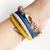 Pulseira Multipla duas voltas-banhada a ouro amarelo