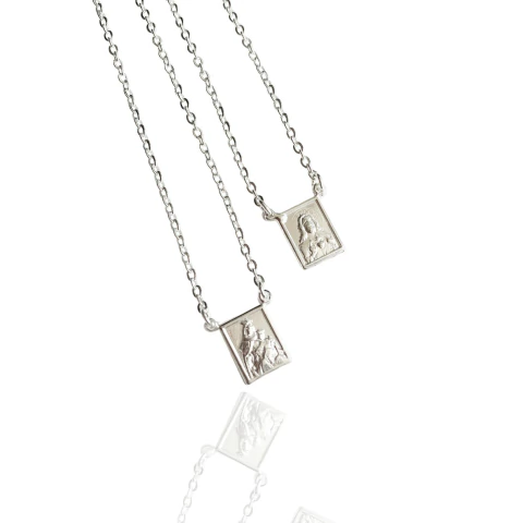 Escapulário Sagrado Coração Prata 925 - comprar online