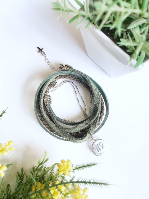 Pulseira Zodiac Signo Virgem-banhada a ródio branco