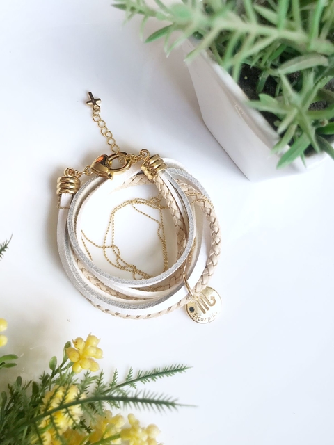 Pulseira Zodiac Signo Escorpião-banhada a ouro amarelo