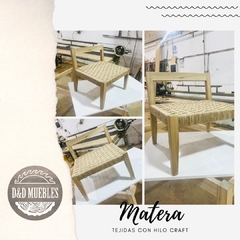 Silla Matera Tejida En Hilo Craft