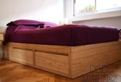 Imagen de Cama 2 Plazas Box En Paraiso C/ Cajones Y Baulera + Respaldo