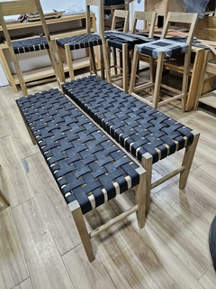 Banco De Petiribi Doble o Pie De Cama Con Cuero En 120 cm en internet