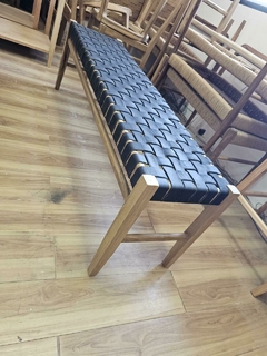 Banco De Petiribi Doble o Pie De Cama Con Cuero En 120 cm - comprar online