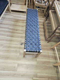 Banco De Petiribi Doble o Pie De Cama Con Cuero En 120 cm - D&D Muebles