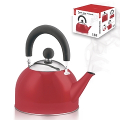 Pava de acero 2lts roja - comprar online