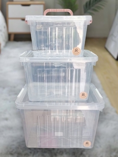 caja organizadora con manija y trabas chica