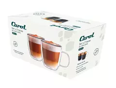 Taza doble vidrio 350ml set x 2