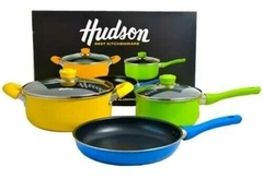 Batería de cocina antiadherente Hudson multicolor