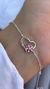 Pulsera en Plata925 y Cubic Corazón en Flor - comprar online
