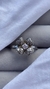 ANILLO EN PLATA RODINADA FLOR CON CUBIC - comprar online