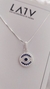 Cadena Ojo Protector en Plata925 y Cubic 45cm extens 50cm