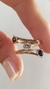 Anillo en Plata925 y Cubic Azul y Rojo