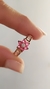 ANILLO DE PLATA RODINADA ROSE FLOR CON CUBIC